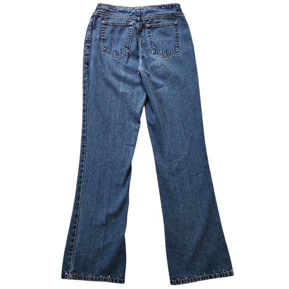 Y2K No Boundaries Studded Rhinestone Mcbling Jeans Juniors Sz 3 - Picture 3 of 7